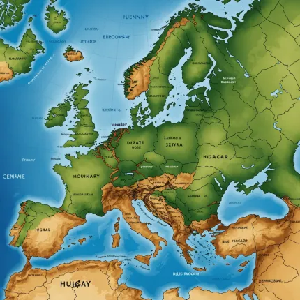 Венгрия на карте Европы: Географическое положение и соседи